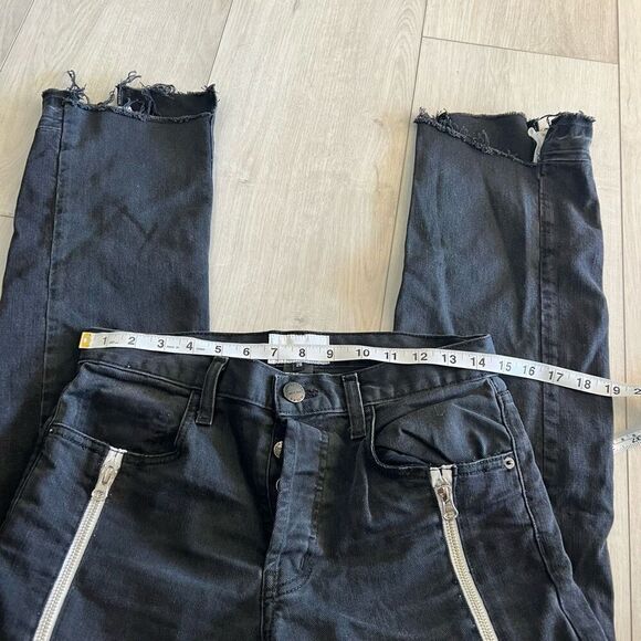Current Elliott The Dallon Zippered Straight Jeans Size 28 Highline Raw Step Hem - Picture 4 of 10